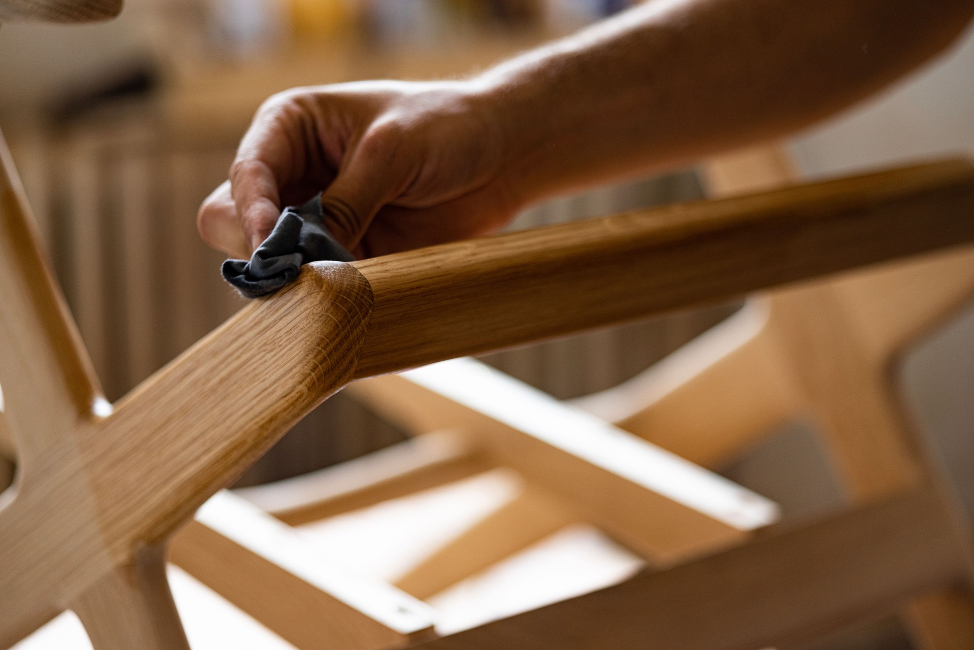 Close up of wiping wooden structure.